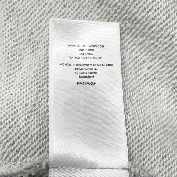 MICHAEL MICHAEL KORS Women’s Gray Pullover Grommet & Zipper Detail Sweatshirt M - Picture 7 of 7